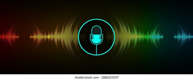 Sound waves oscillating dark light
