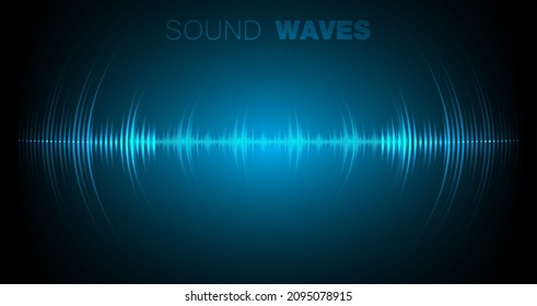 Sound waves oscillating dark light