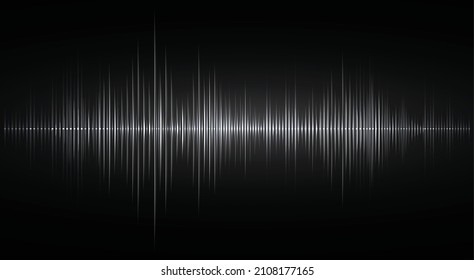 Sound waves oscillating dark light. vector