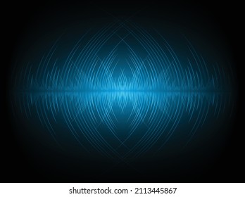 Sound waves oscillating dark light