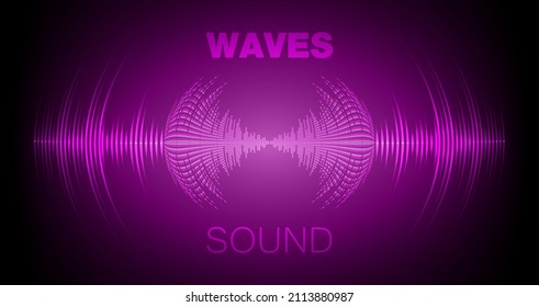 Sound waves oscillating dark light