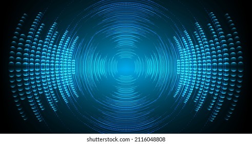 Sound waves oscillating dark light