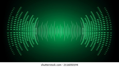 Sound waves oscillating dark light