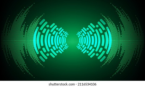 ondas sonoras oscilando la luz oscura