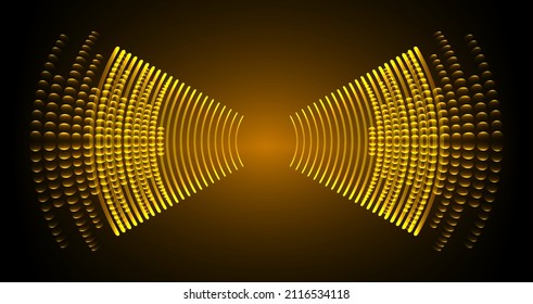 ondas sonoras oscilando la luz oscura