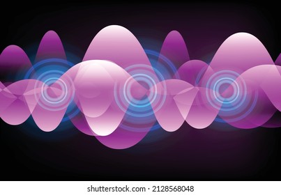 ondas sonoras oscilando la luz oscura