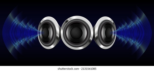 ondas sonoras oscilando la luz oscura. auricular
