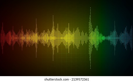 Sound waves oscillating dark light