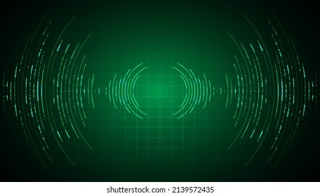 Sound waves oscillating dark light