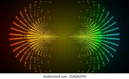 Sound waves oscillating dark light