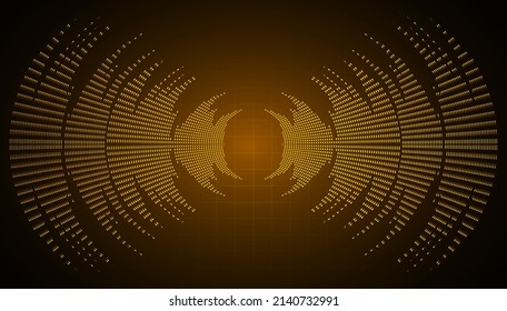 Sound waves oscillating dark light