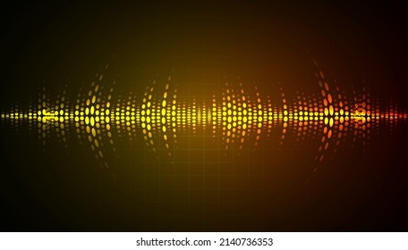 Sound waves oscillating dark light