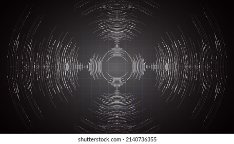 ondas sonoras oscilando la luz oscura