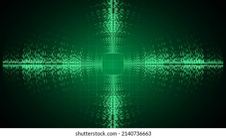 Sound waves oscillating dark light