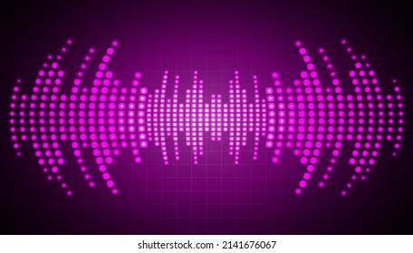 Sound waves oscillating dark light