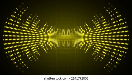Sound waves oscillating dark light