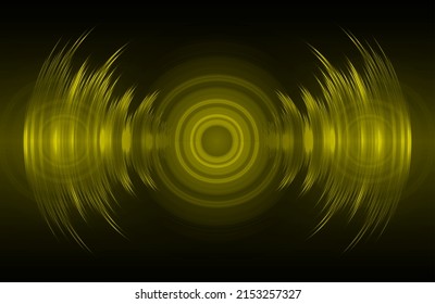Sound waves oscillating dark light