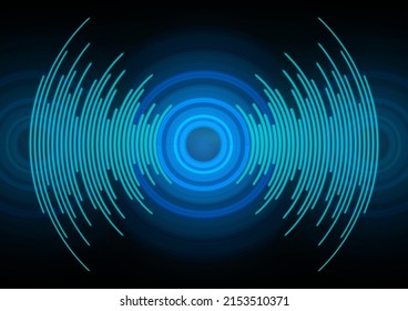 Sound waves oscillating dark light