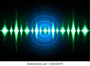 Sound waves oscillating dark light
