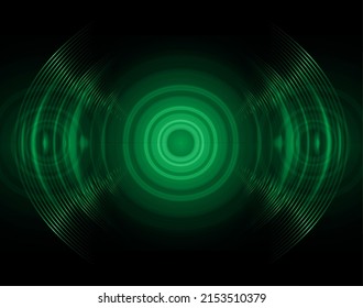 Sound waves oscillating dark light