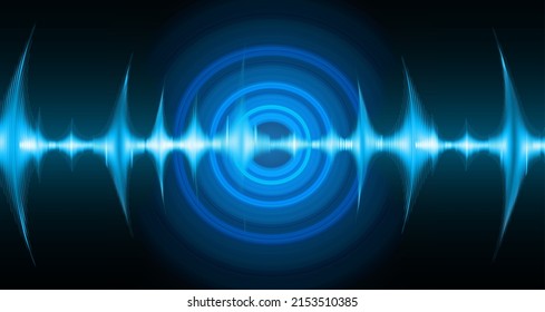 Sound waves oscillating dark light