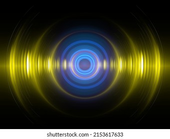 ondas sonoras oscilando la luz oscura