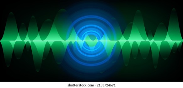 Sound waves oscillating dark light