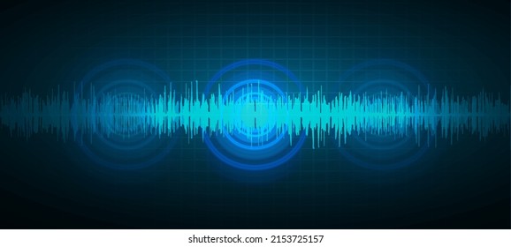 Sound waves oscillating dark light