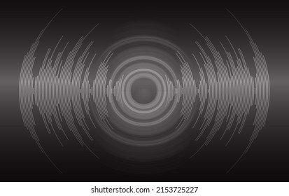 ondas sonoras oscilando la luz oscura
