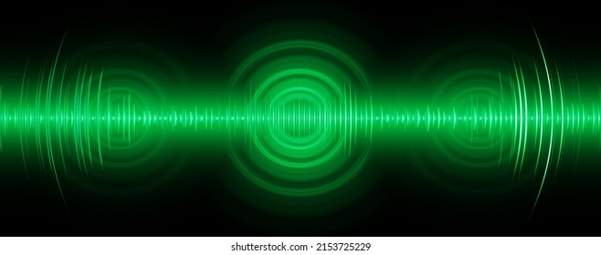 Sound waves oscillating dark light