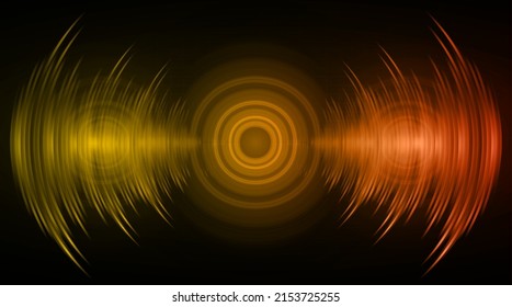 Sound waves oscillating dark light