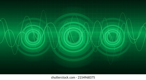 Sound waves oscillating dark light