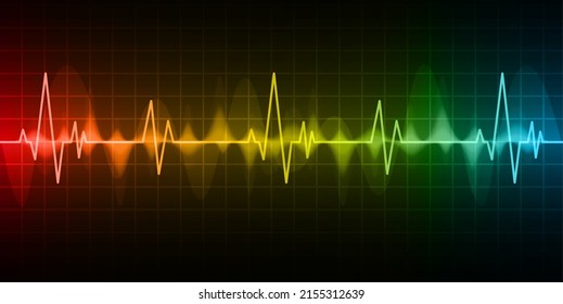 Sound waves oscillating dark light