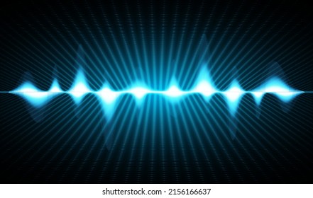 Sound waves oscillating dark light