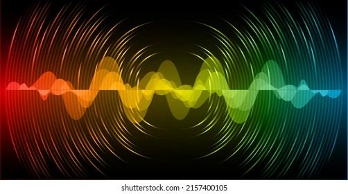 ondas sonoras oscilando la luz oscura