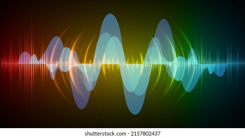 ondas sonoras oscilando la luz oscura