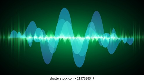 Sound waves oscillating dark light