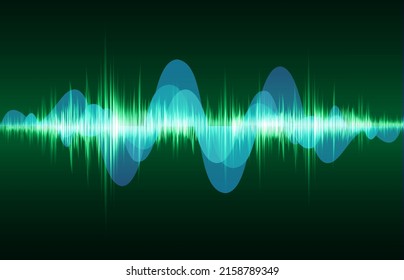 Sound waves oscillating dark light