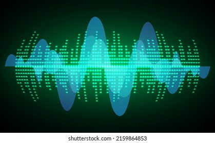 ondas sonoras oscilando la luz oscura