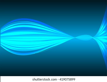 Sound waves oscillating dark orange light, Abstract technology background. Vector.