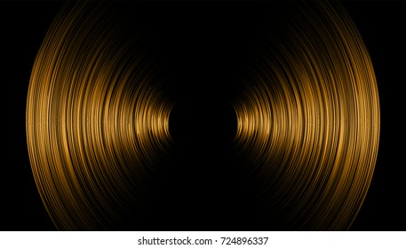 Sound waves oscillating dark orange light, Abstract technology background. Vector.