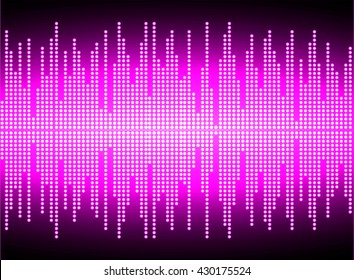 Sound waves oscillating dark purple light, Wave Abstract technology background. Vector wave.