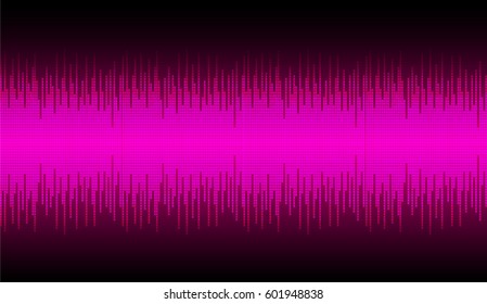Sound waves oscillating dark purple light, Abstract technology background. Vector.