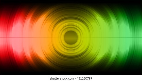 Sound waves oscillating dark red yellow yellow light, Wave Abstract technology background. Vector wave. water wave