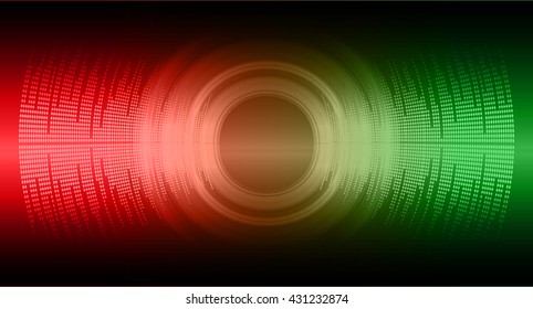 Sound waves oscillating dark red green light, Wave Abstract technology background. Vector wave. water wave