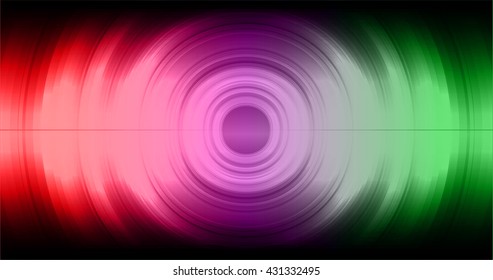 Sound waves oscillating dark red purple green light, Wave Abstract technology background. Vector wave. water wave