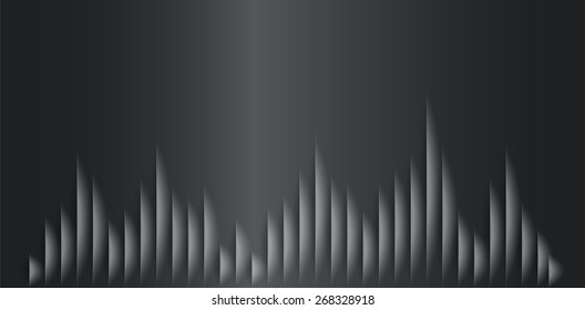 Sound waves oscillating glow black light, Abstract technology background. Vector.
