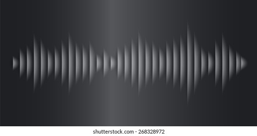 Sound waves oscillating glow black light, Abstract technology background. Vector.