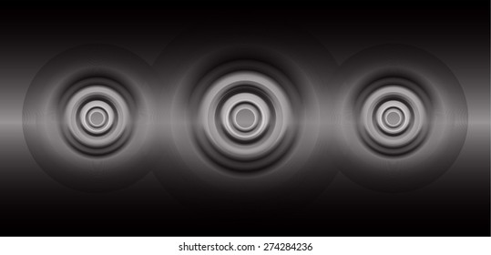 Sound waves oscillating glow black light, Abstract technology background. Vector . audio speaker. volume. infographics