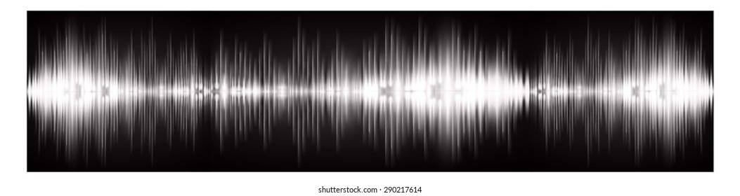 Sound waves oscillating glow black light, Abstract technology background. Vector. infographics